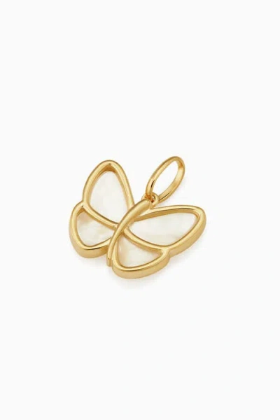 Oradina 14k Gold Flutter By Pendant Charm