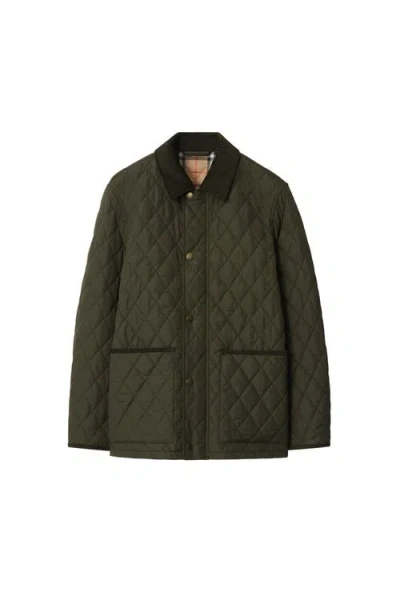 Burberry Quilted Nylon Barn Jacket In Green