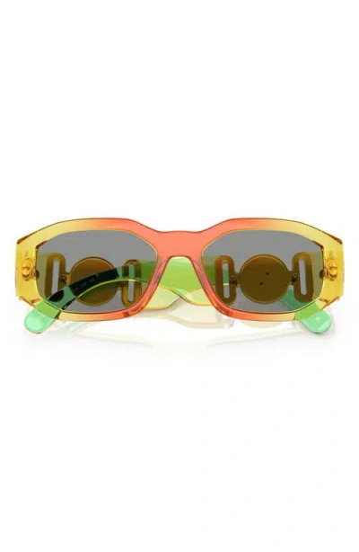 Versace Biggie 53mm Round Sunglasses
