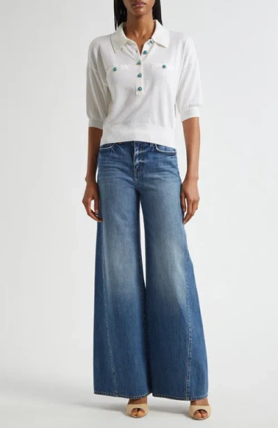 L Agence L'agence Masaki Collared Sweater In White