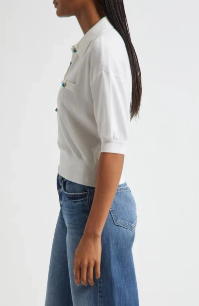 L Agence L'agence Masaki Collared Sweater In White