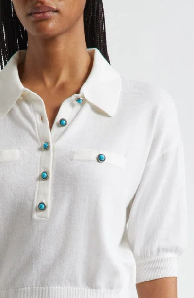L Agence L'agence Masaki Collared Sweater In White