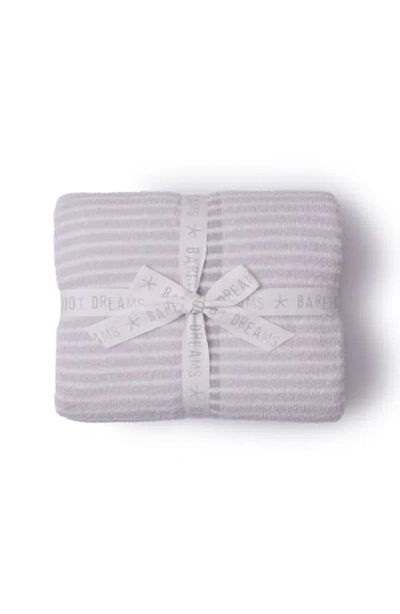Barefoot Dreams Cozychic® Center Stripe Throw Blanket In Gray