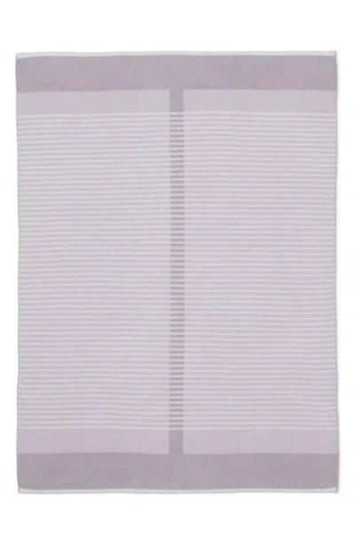 Barefoot Dreams Cozychic® Center Stripe Throw Blanket In Gray