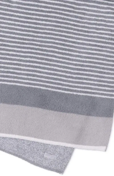 Barefoot Dreams Cozychic® Center Stripe Throw Blanket In Gray
