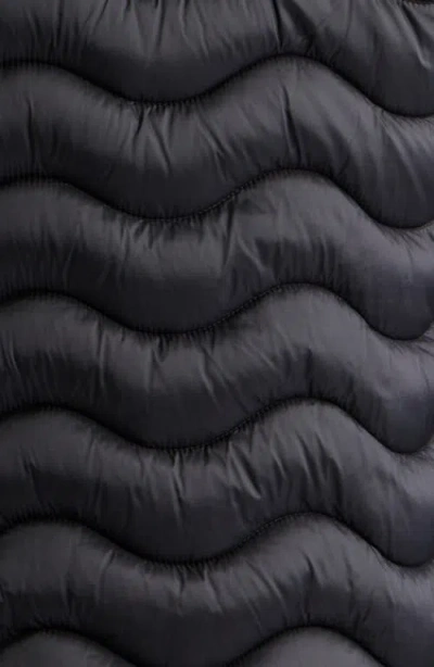 Save The Duck Livette Wavy Quilted Water Repellent Puffer Jacket In Black