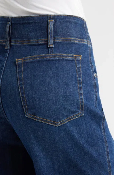 Frame The Seamed High Waist Wide Leg Trouser Jeans In Blue