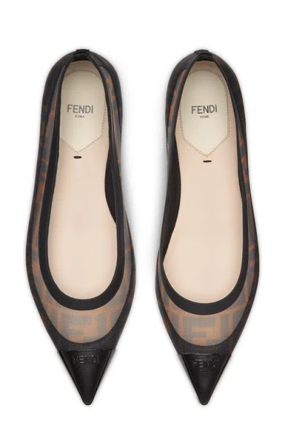 Fendi Colibri Pointed Toe Ballet Flat