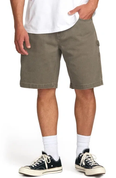 Billabong Bad Dog Denim Shorts In Green