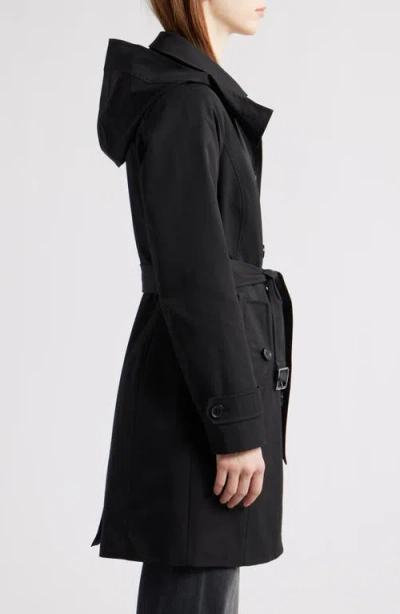 Michael Kors Water Resistant Trench Coat With Removable Hood