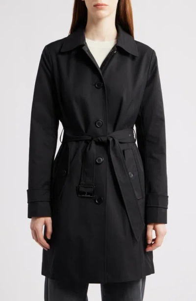 Michael Kors Water Resistant Trench Coat With Removable Hood
