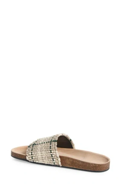 Jw Anderson Woven Check Slide Sandal In Neutral
