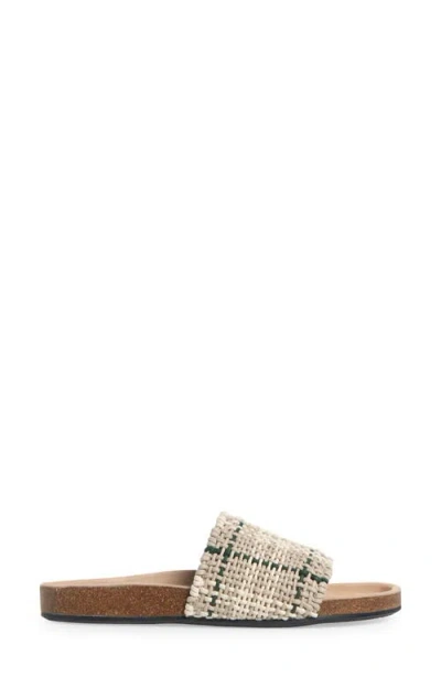 Jw Anderson Woven Check Slide Sandal In Neutral