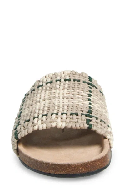 Jw Anderson Woven Check Slide Sandal In Neutral