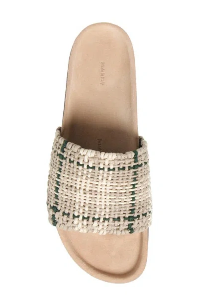 Jw Anderson Woven Check Slide Sandal In Neutral