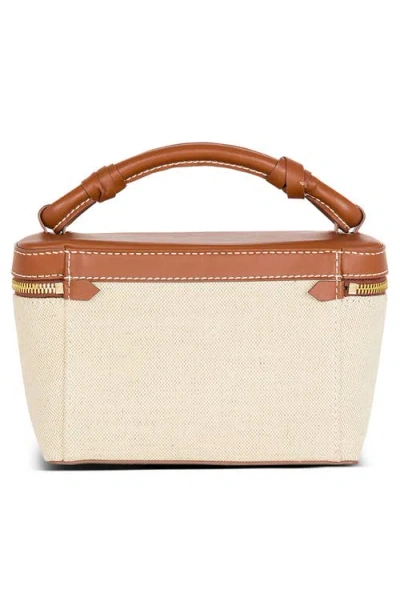 Balmain B-army Logo Canvas & Leather Vanity Case Bag