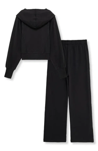 Habitual Kids Kids' French Terry Hoodie & Pants Set In Black