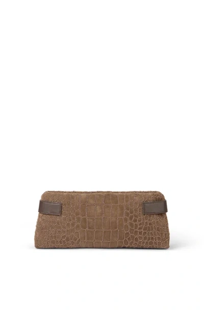 Brunello Cucinelli Essence Pouch Bag With Croc Embroidery