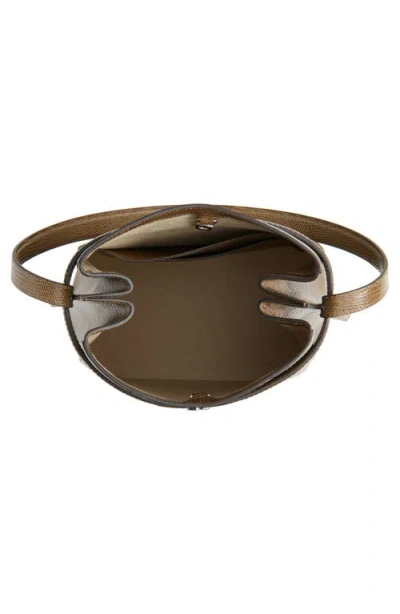 Totême Toteme Belted Lizard Embossed Leather Bucket Shoulder Bag