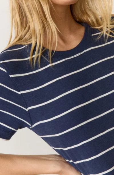 Marine Layer Stripe Cotton Jersey A-line Dress In Blue