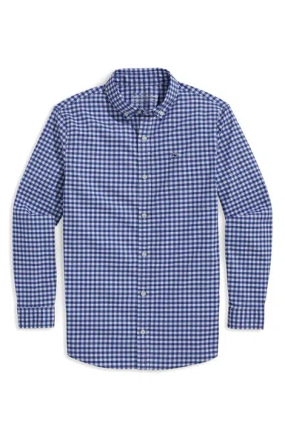 Vineyard Vines Boys' On-the-go Brrr Gingham Button Down Shirt - Little Kid, Big Kid