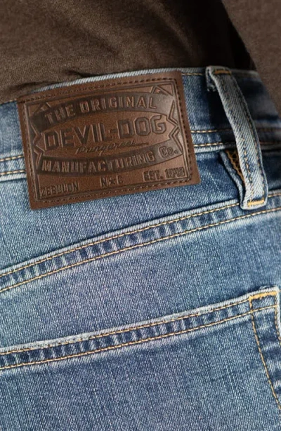 Devil-dog Dungarees Relaxed Straight Leg Jeans In Blue