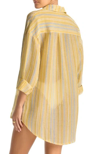 Vitamin A Playa Boyfriend Shirt Sunny Skies In Brown