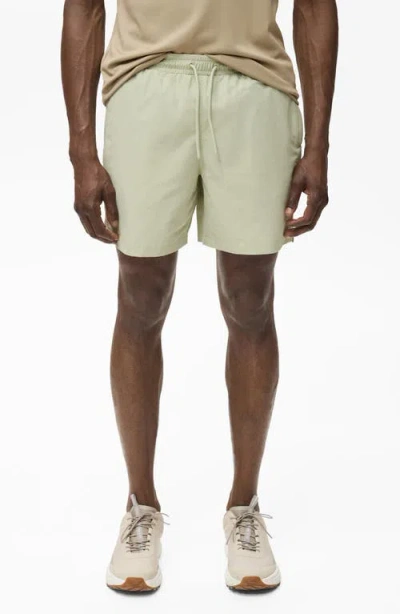 Mango Zip Pocket Swim Trunks In Gray