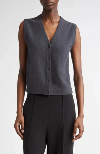 Vince Shrunken Button Wool & Cashmere Blend Vest