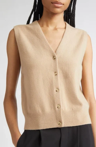 Vince Shrunken Button Wool & Cashmere Blend Vest