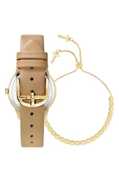 Ted Baker London Fitzrovia Leather Strap Watch & Bracelet Set, 34mm