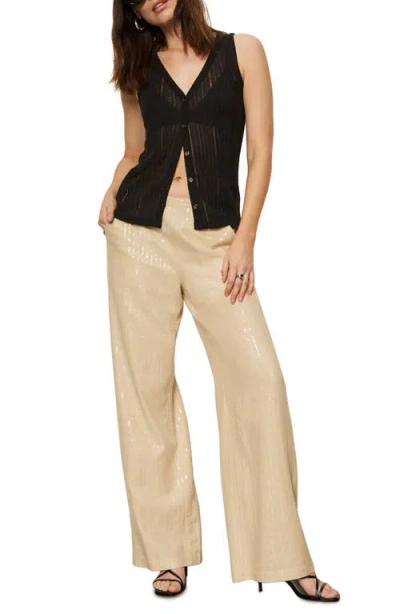 Sanctuary Rib Button Front Tank In Black