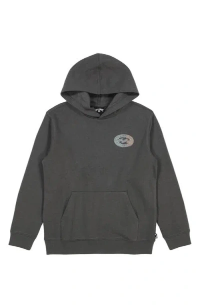 Billabong Kids' Stretch Wave Pullover Hoodie In Black