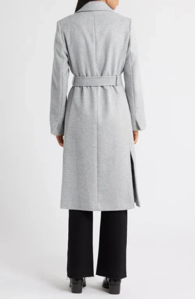 Sam Edelman Wool Blend Wrap Coat In Gray