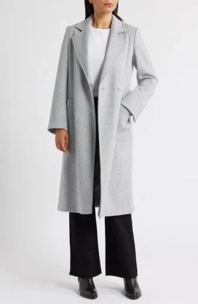 Sam Edelman Wool Blend Wrap Coat In Gray