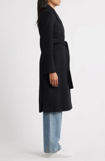 Sam Edelman Tie Belt Wool Blend Wrap Coat