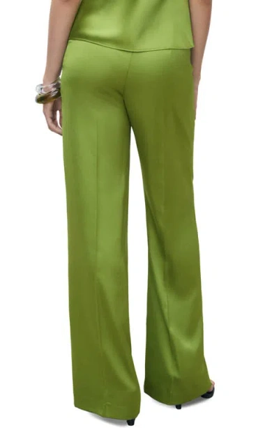 Mango Straight Leg Satin Pants