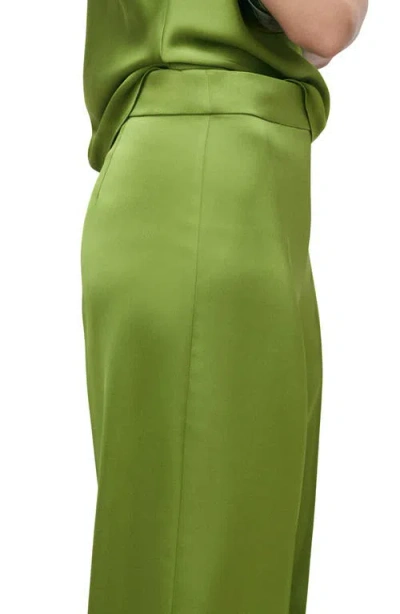 Mango Straight Leg Satin Pants