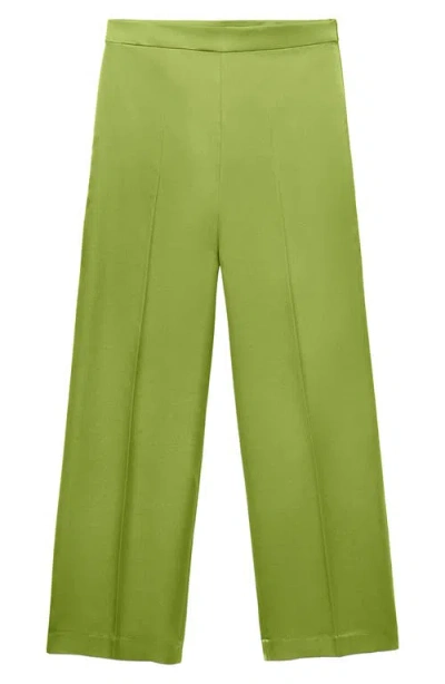 Mango Straight Leg Satin Pants