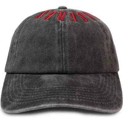 Pleasures Onyx Crown Washed Cotton Twill Baseball Cap