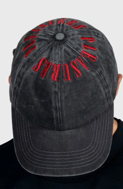 Pleasures Onyx Crown Washed Cotton Twill Baseball Cap