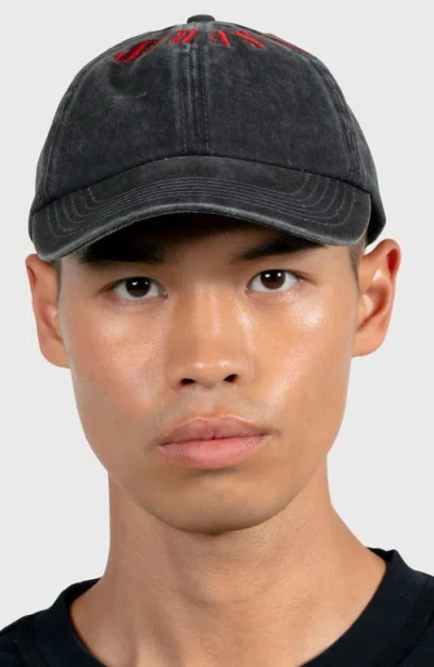 Pleasures Onyx Crown Washed Cotton Twill Baseball Cap