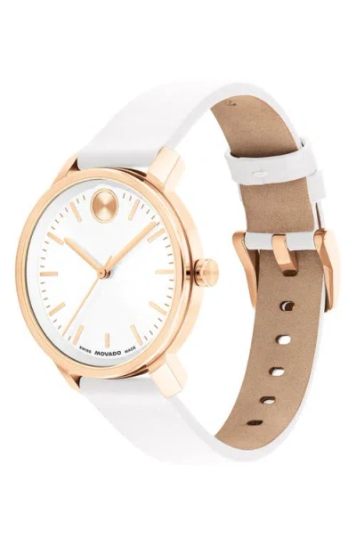 Movado Bold Access Leather Strap Watch, 34mm