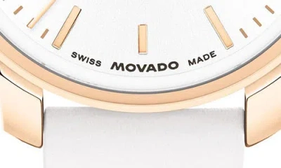 Movado Bold Access Leather Strap Watch, 34mm