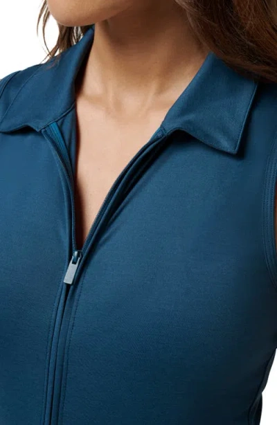 Travismathew Move Half-zip Sleeveless Dress In Blue