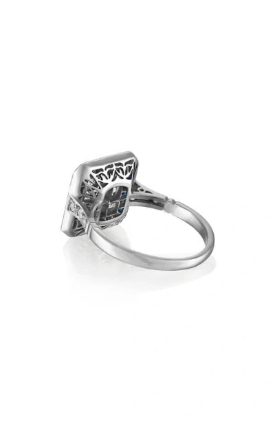 Mindi Mond French Diamond & Sapphire Statement Ring