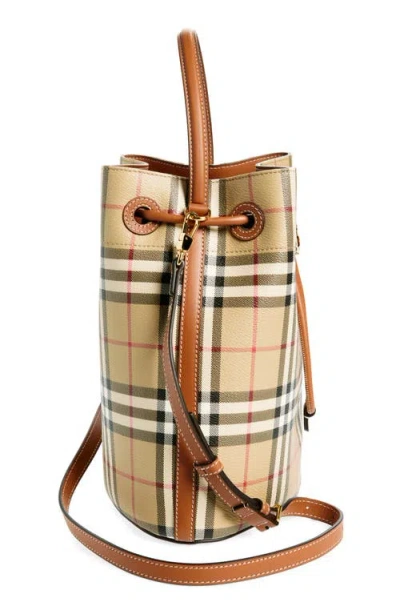 Burberry Small Check Coated Canvas Bucket Bag