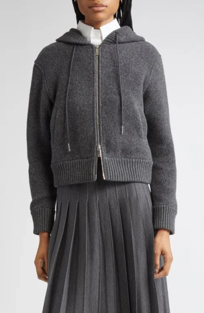 Thom Browne Wool Fleece Full Zip Hoodie