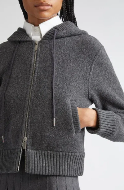 Thom Browne Wool Fleece Full Zip Hoodie