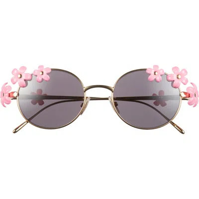 Loewe Signature Oval Sunglasses In Gold